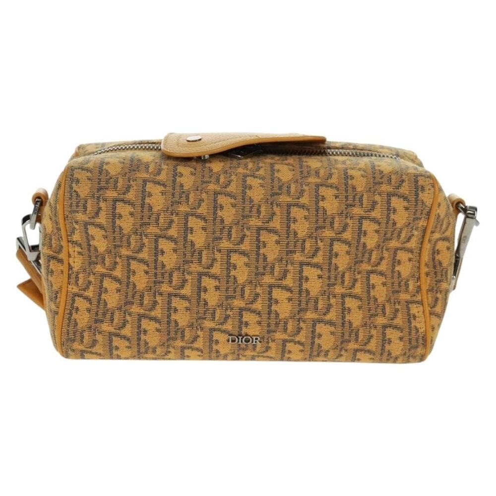 Dior Trotter Saddle Oblique Lanco Shoulder Bag Yellow
